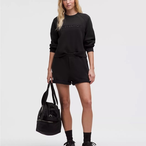 NWT ▪️ Lululemon Scuba Oversized Pullover Wordmark XL/XXL Black - Picture 2 of 6